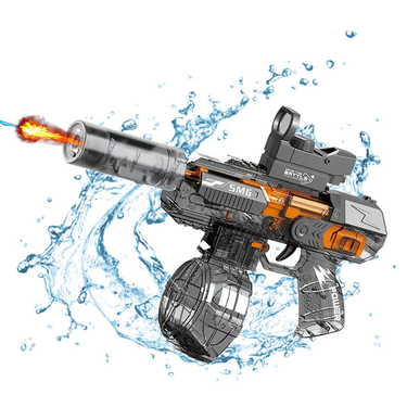 Electric SMG Water Shooting Gun With Colorful Light Silencer